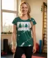 Premium-Weihnachts-T-Shirt für Damen ALTISPORT VOJ/ALWVN4TR06 GRÜN