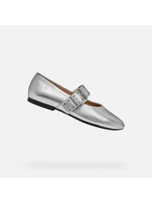 Ballerinas für Damen GEOX NEW PALMARIA G011977 SILBER