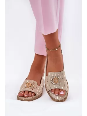 Damensandalen S.BARSKI KV51-096 HELLES GOLD