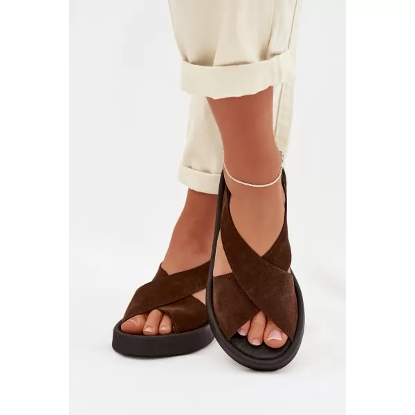  Damensandalen ZAZOO 3196 BRAUN 