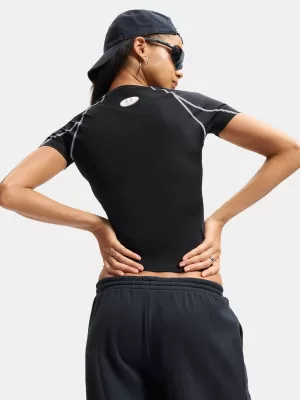 Damen-T-Shirt UNDER ARMOUR HEATGEAR ELITE SS 6015368-008 SCHWARZ