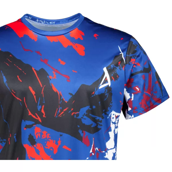  Premium-T-Shirt für Herren ALTISPORT VOJ/ALM131TR01 BLAU/SCHWARZ 