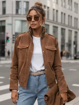 Damenjacke DSTREET TY5644 BRAUN
