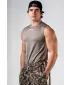 Nahtloses T-Shirt ohne Ärmel POWER 899 LIGHT BROWN ASH Nebbia