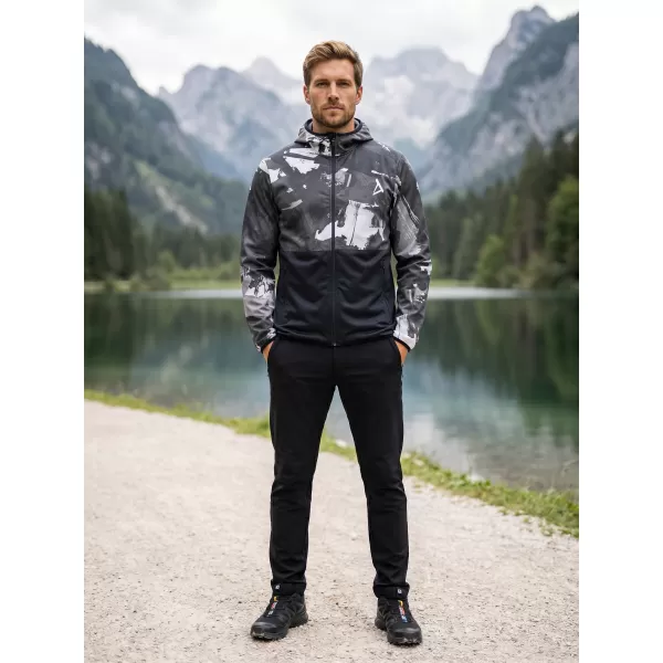  Premium-Softshelljacke für Herren ALTISPORT VOJ/ALM125JACK01 MASKE/SCHWARZ 