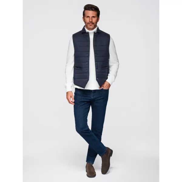  Herrenweste OMBRE OM-JAVJ-0275 MARINEBLAU MELIERT 