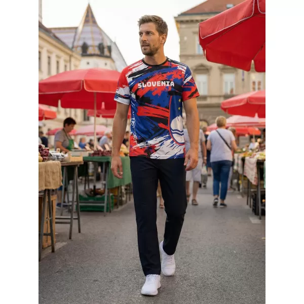  Premium-T-Shirt für Herren ALTISPORT VOJ/ALM036SI/TR01 STREIFEN 