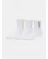 Socken UNDER ARMOUR UA 3-MAKER 3PK MID-CREW 1373084-106 WEIß