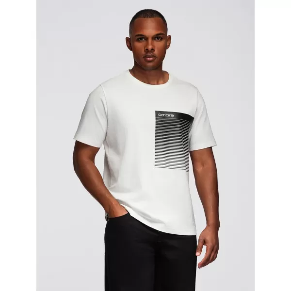  Herren-T-Shirt OMBRE OM-TSPT-0246 WEIß 