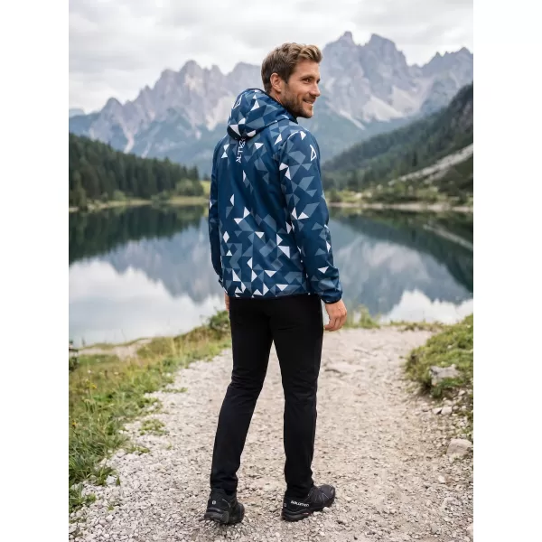 Premium-Softshelljacke für Herren ALTISPORT VOJ/ALM108JACK01 MARINEBLAU/WEIß 