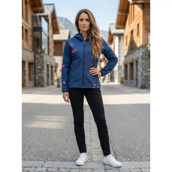  Premium-Softshelljacke für Damen ALTISPORT VOJ/ALW077JACK01 MARINEBLAU/ORANGE 