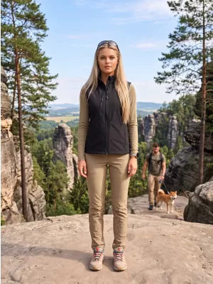 Softshellweste für Damen ALTISPORT NoPrint NP/ALW965 SCHWARZ
