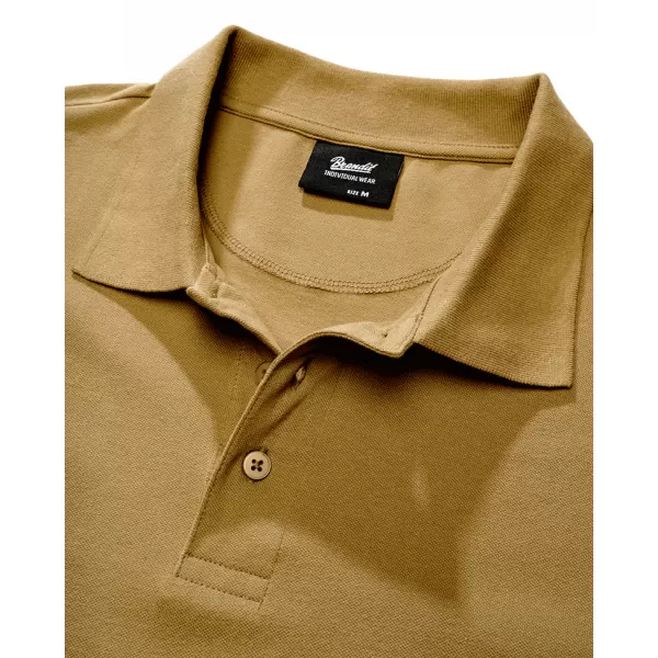  Herren-T-Shirt mit Kragen BRANDIT 4215 SAND 