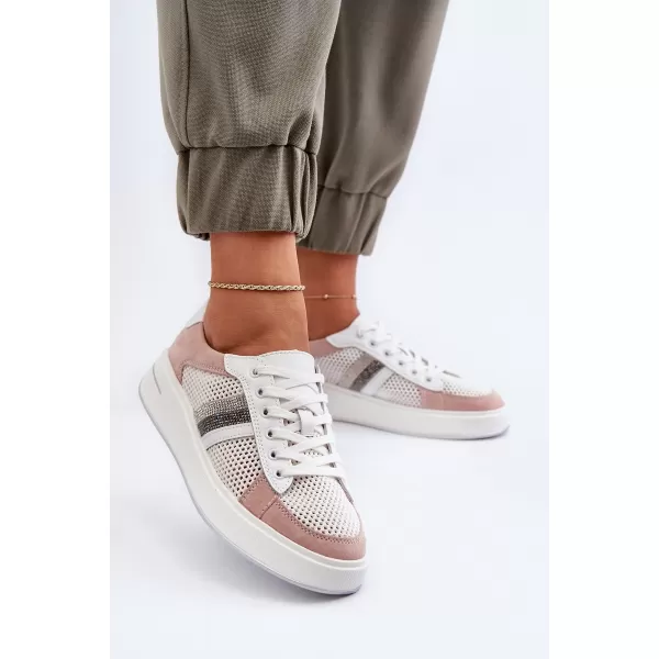  Damen-Sneaker D&A LR110 WEIß/ROSA 