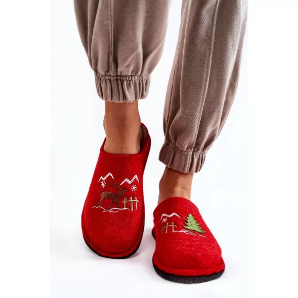  Damenhausschuhe BIG STAR KK276017 ROT/BEIGE Big Star Shoes 
