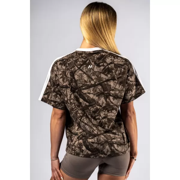  T-Shirt mit entspannter Passform POWER 894 HELLBRAUN CAMO Nebbia 