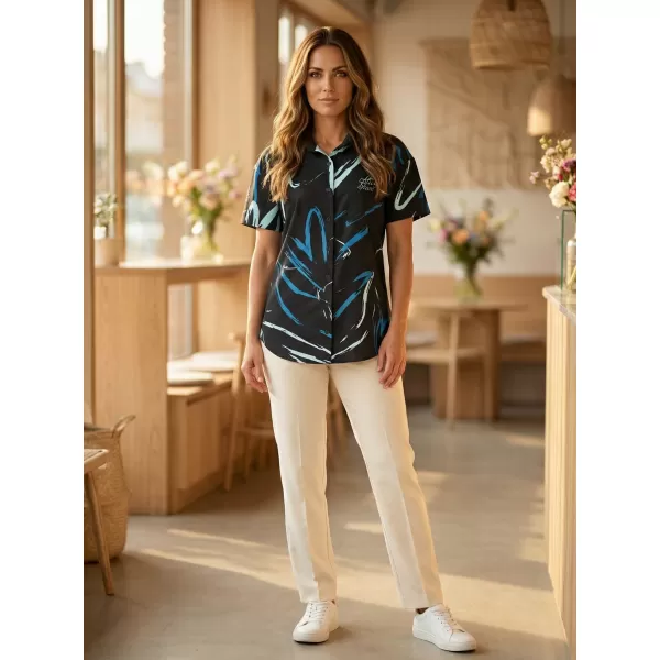  Premium-Shirt für Damen ALTISPORT VOJ/ALW049KOS01 SCHWARZ UND BLAU 