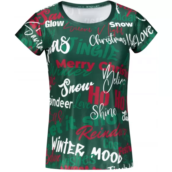  Premium-Weihnachts-T-Shirt für Damen ALTISPORT VOJ/ALWVN9TR06 GRÜN 