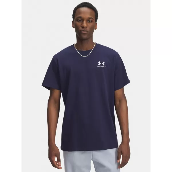  Herren-T-Shirt UNDER ARMOUR UA M LOGO EMB HEAVYWEIGHT SS 1373997-411 BLAU 