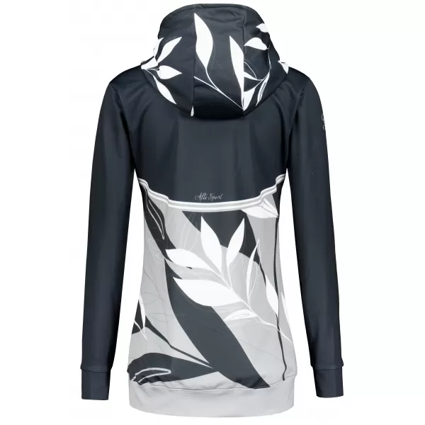  Hochwertiges Damen-Sweatshirt mit Reißverschluss ALTISPORT VOJ/ALW128MI02 SCHWARZ UND WEIß 
