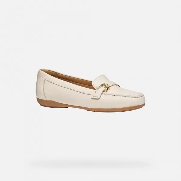  Damenmokassins GEOX ANNYTAH MOC G012825 CREMIG 