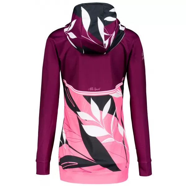  Hochwertiges Damen-Sweatshirt mit Reißverschluss ALTISPORT VOJ/ALW128MI02 ROSA/WEIß 