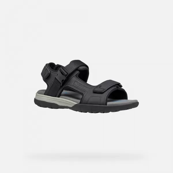  Herrensandalen GEOX SPHERICA EC5 G014391 SCHWARZ 