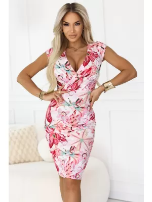 Kleid NUMOCO 379-6 WEIß MIT BLUMEN