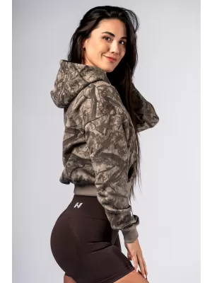 Kapuzenpullover mit Reißverschluss POWER 895 HELLBRAUN CAMO Nebbia