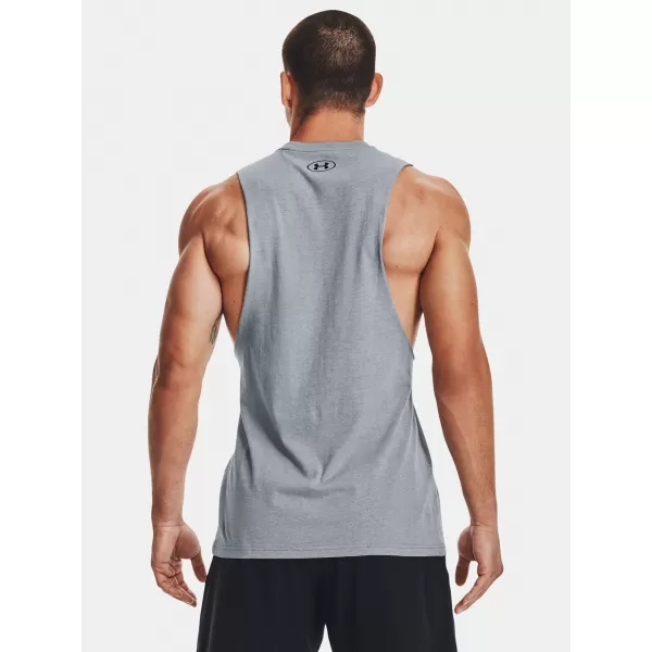  Herren-Tanktop UNDER ARMOUR LEFT CHEST CUT OFF TANK 1329286-035 GRAU 