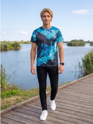 Premium-T-Shirt für Herren ALTISPORT VOJ/ALM131TR01 KEROSIN/SCHWARZ