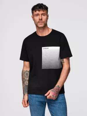 Herren-T-Shirt OMBRE OM-TSPT-0246 SCHWARZ