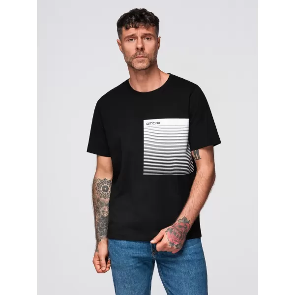  Herren-T-Shirt OMBRE OM-TSPT-0246 SCHWARZ 