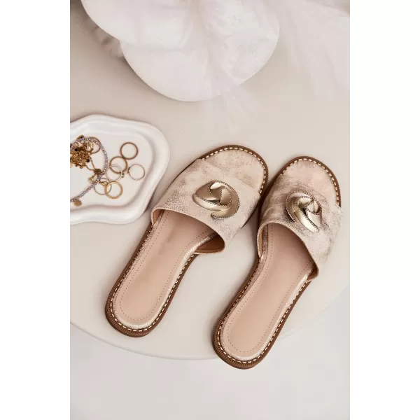  Damensandalen S.BARSKI KV51-007 HELLES GOLD 