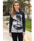 Hochwertiges Damen-Sweatshirt mit Reißverschluss ALTISPORT VOJ/ALW128MI02 SCHWARZ UND WEIß