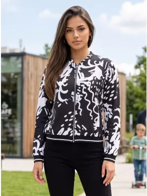Damenjacke ALTISPORT HADARIT SCHWARZ/WEIß