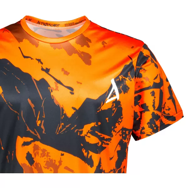  Premium-T-Shirt für Herren ALTISPORT VOJ/ALM131TR01 ORANGE/SCHWARZ 