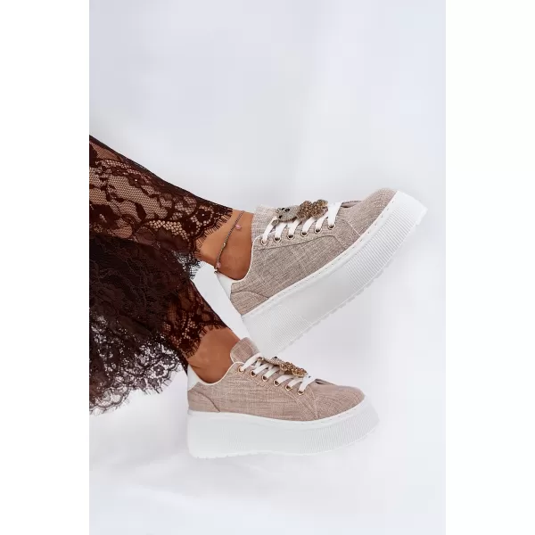 Damen-Sneaker S.BARSKI BF51-014 BEIGE 