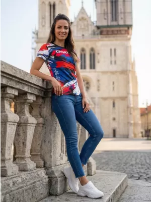 Premium-T-Shirt für Damen ALTISPORT VOJ/ALW036HR/TR01 STREIFEN