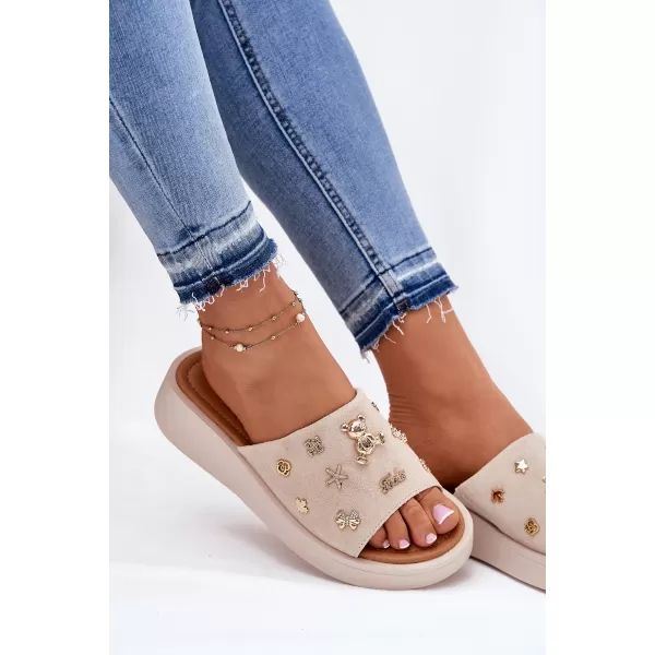  Damenhausschuhe VINCEZA 66741 BEIGE 
