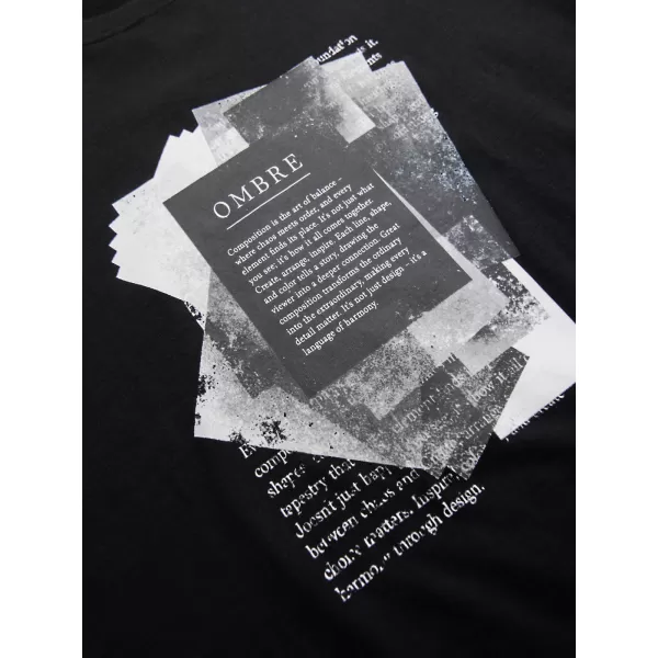 Herren-T-Shirt OMBRE OM-TSPT-0261 SCHWARZ 