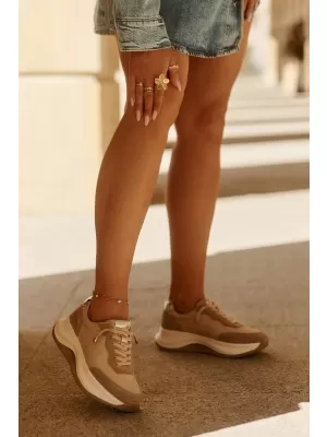 Damen-Sneaker BIG STAR RR274A345 BEIGE Big Star Shoes