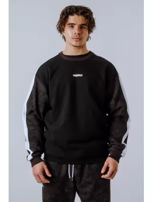 Kapuzenpullover mit entspannter Passform POWER 903 DARK BROWN CAMO Nebbia