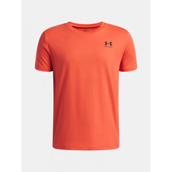  T-Shirt für Jungen UNDER ARMOUR B SPORTSTYLE LC SS 1389962-690 ROT 