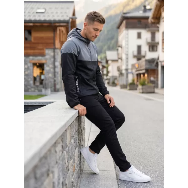  Premium-Softshelljacke für Herren ALTISPORT VOJ/ALM051JACK01 GRÄULICHES SCHWARZ 