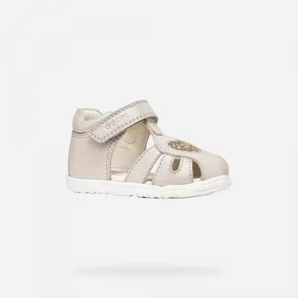  Erste Schritte für Mädchen GEOX SANDAL MACCHIA B654WA0MAEWC0262 GRAU 