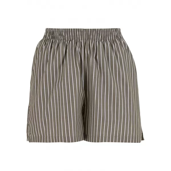  Damen-Shorts URBAN CLASSICS TB6845 OLIV/WEIß 