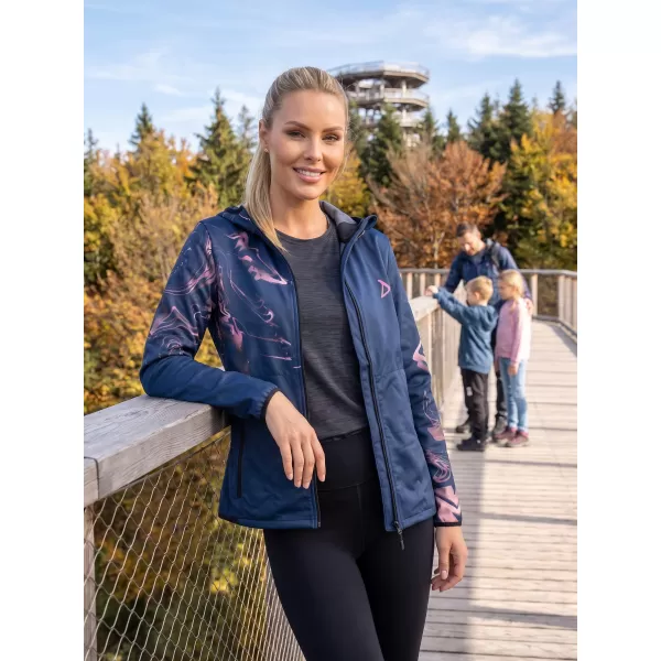  Premium-Softshelljacke für Damen ALTISPORT VOJ/ALW064JACK01 BLAU ROSA 