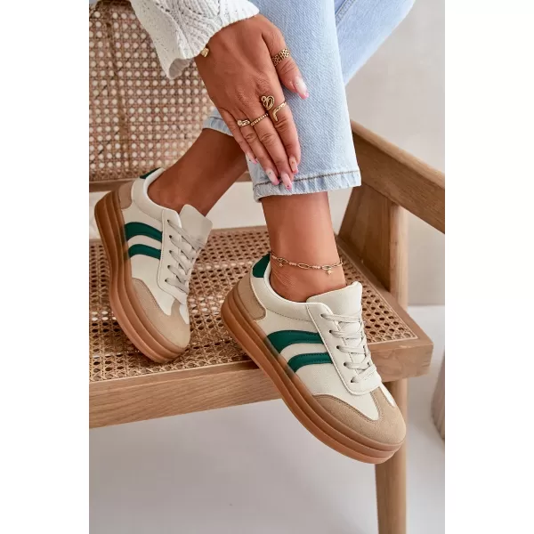  Damen-Sneaker EVENTO NESONICE BEIGE/GRÜN 