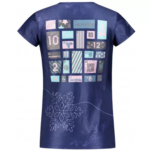  Premium-Weihnachts-T-Shirt für Damen ALTISPORT VOJ/ALWVN8TR06 DUNKELBLAU 